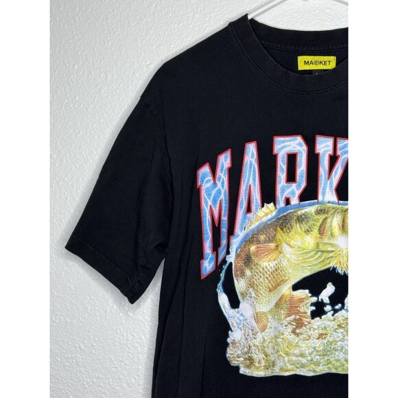 MARKET BASS ARC Men's Graphic T-Shirt Black - Size Large - Picture 4 of 14